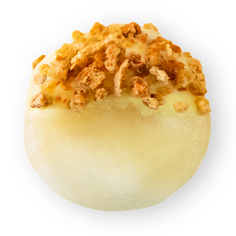 #11 MOCHI GELATO DI PANNA CON FONDENTE BIANCO & GRANELLA DI AMARETTO
