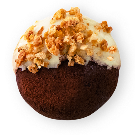 #21 MOCHI GELATO DI CIOCCOLATO DELLA COSTA D’AVORIO GHANA CON FONDENTE BIANCO & GRANELLA DI AMARETTO