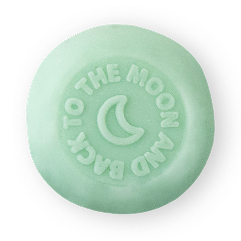 #21 MOCHI GELATO DI PANNA CON FONDENTE TURCHESE & DICITURA “TO THE MOON AND BACK”