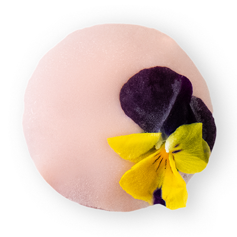 #42 MOCHI GELATO DI FRAGOLA & FIORE EDIBILE